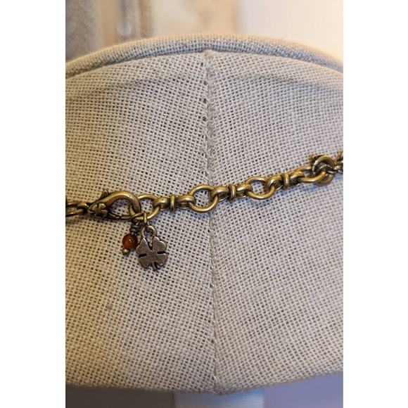 Lucky Brand Four Ring Charm Double Two Toned Chain Necklace - Picture 5 of 10